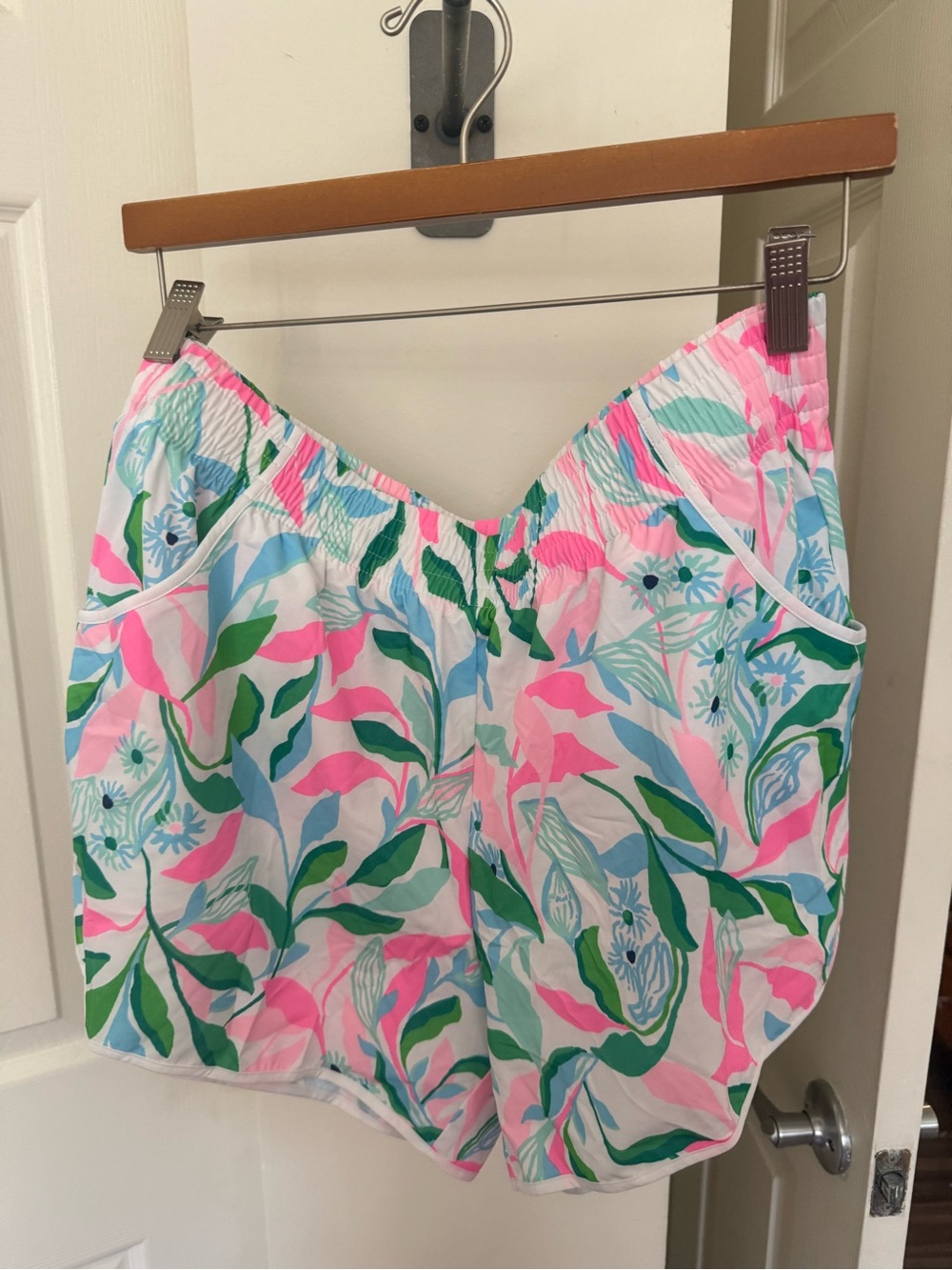 Lilly Pulitzer Pink, Green & Blue Floral Athletic Shorts